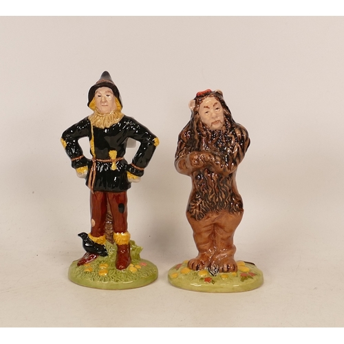 386 - Royal Doulton limited edition The Wizard Of Oz figures Scarecrow and Lion, boxed (2)