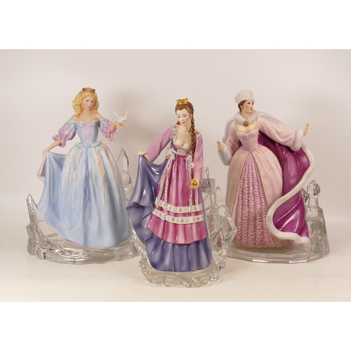 428 - Franklin Mint figures to include Princess of the glass mountain , Ice Palace and The Snow Queen. Box... 