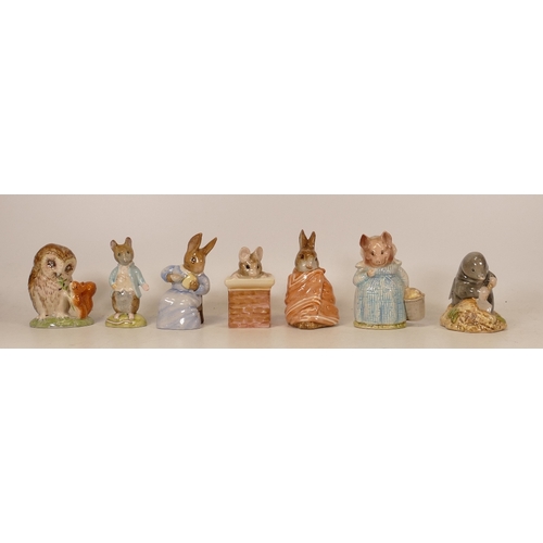 446 - Beswick Beatrix potter figures to include Diggory Diggory Delvet, Old Mr. Brown, Aunt Pettitoes, Joh... 