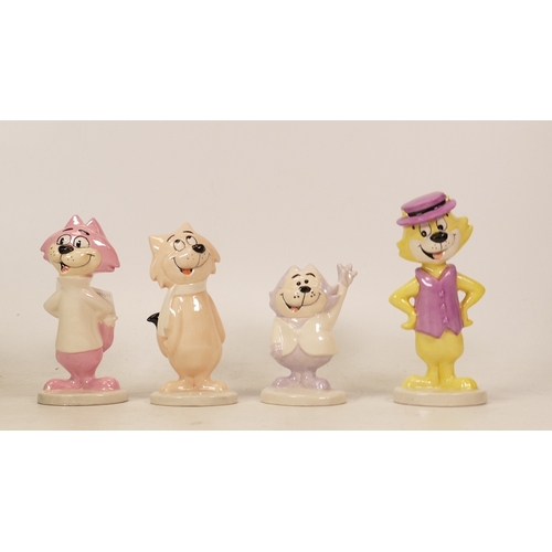 514 - Beswick Top Cat figures to include Top cat, Choo Choo, Benny and Fancy Fancy, three boxes, two cert ... 