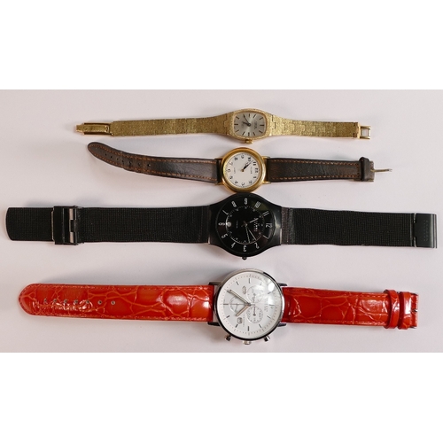 807 - A collection of watches including gentlemans Haas & Co multidial watch, Skagen Quartz watch and two ... 