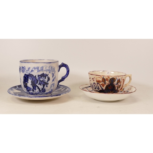 152 - Two Victorian Tea Cups & Saucers, one being moustache cup(2)