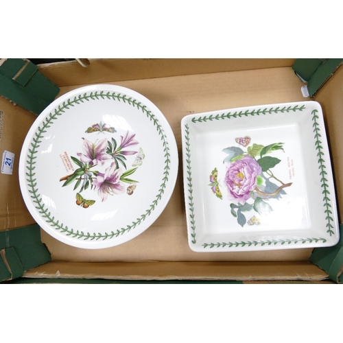 21 - A collection of Portmeirion Botanic patterned items including large comport & square serving bowl