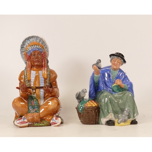 219 - Royal Doulton Seconds Figures Tuppence a Bag Hn2320 & The Chief Hn2882(2)