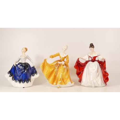 224 - Royal Doulton Seconds Figures Lisa Hn2310, Kirsty Hn2381(a/f) & Sara Hn2265(3)