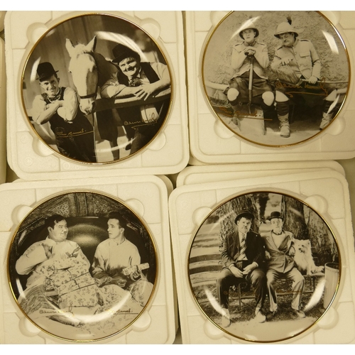 365 - 12 Danbury Mint Laurel & Hardy Collectors Plates, in original poly liners with certificates(12)