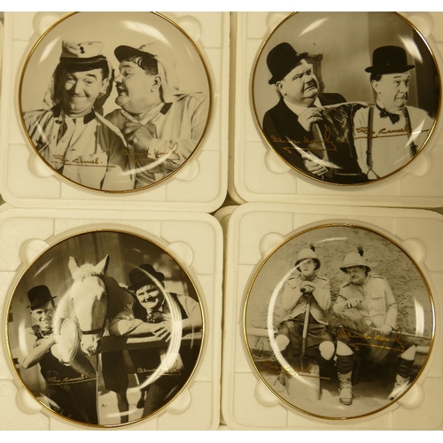 365 - 12 Danbury Mint Laurel & Hardy Collectors Plates, in original poly liners with certificates(12)