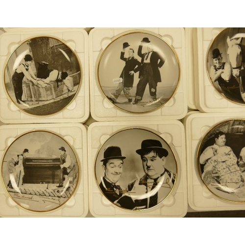 365 - 12 Danbury Mint Laurel & Hardy Collectors Plates, in original poly liners with certificates(12)