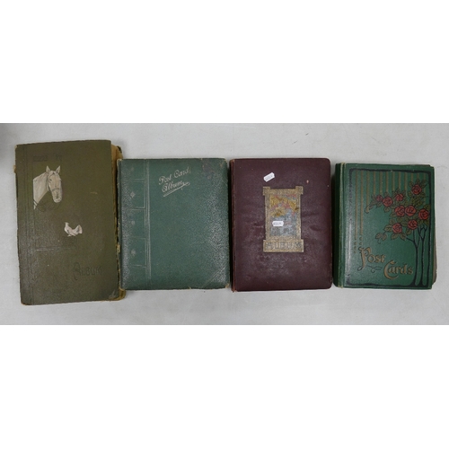 357C - Four albums full of hundreds of Postcards, mainly earlier part of last century Edward VII onwards.  ... 