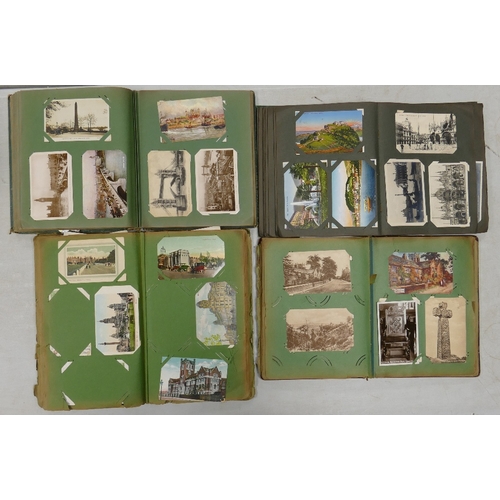 357C - Four albums full of hundreds of Postcards, mainly earlier part of last century Edward VII onwards.  ... 