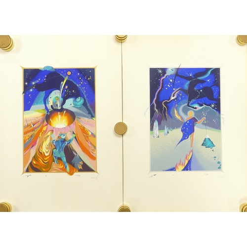 665 - Two limited edition Fantasy prints of Aries, Sagittarius , signed by Artist(2)