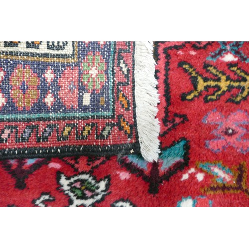 311H - An Eastern Geometric Pattern Runner. Wear and Fraying Noted. Length: 230cm Width: 72cm