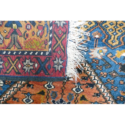 311K - An Uzbek Bokhara Style Rug. Height: 138cm Width: 80cm