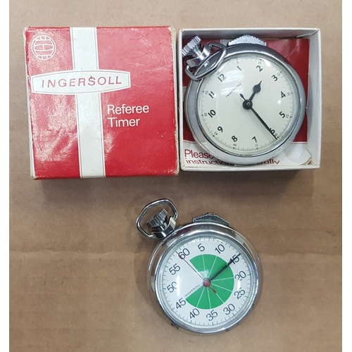 57 - Ingersoll boxed 'Referee Timer' pocket watch together with an Ingersoll stopwatch (2).