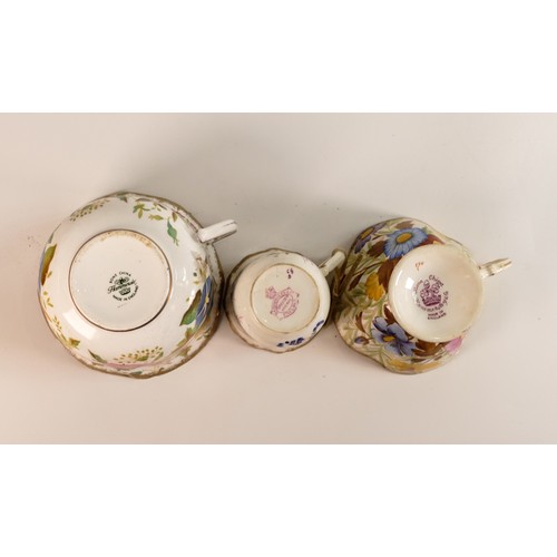 309 - A collection of floral gilt decorated Hammersley China including plates, various saucers, coffee can... 