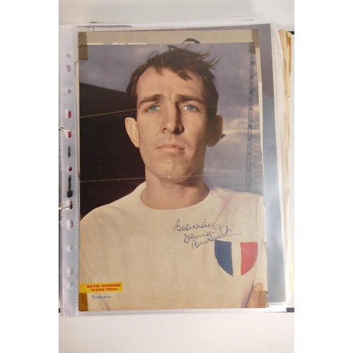 694 - A large collection of signed original pictures including - Gordon Banks, England, Typhoo Tea card.  ... 