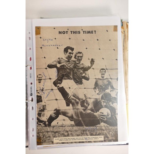 694 - A large collection of signed original pictures including - Gordon Banks, England, Typhoo Tea card.  ... 