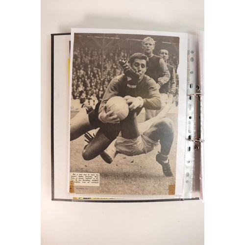 694 - A large collection of signed original pictures including - Gordon Banks, England, Typhoo Tea card.  ... 