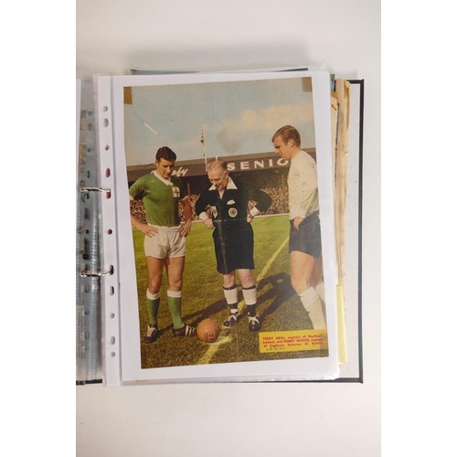 694 - A large collection of signed original pictures including - Gordon Banks, England, Typhoo Tea card.  ... 