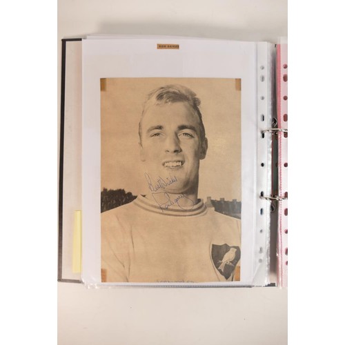 694 - A large collection of signed original pictures including - Gordon Banks, England, Typhoo Tea card.  ... 