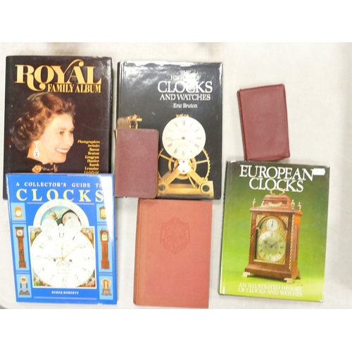 303 - A collection of books to include History of Clocks and Watches, European Clocks, A Collectors Guide ... 