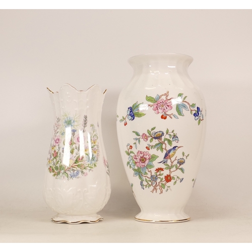 366 - Aynsley Pembroke vase together with Ansley Wild Tudor vase, height of tallest 25.5 (2)