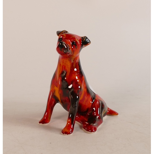 296 - Anita Harris Multicoloured Terrier Dog, Gold Signed, height 12cm