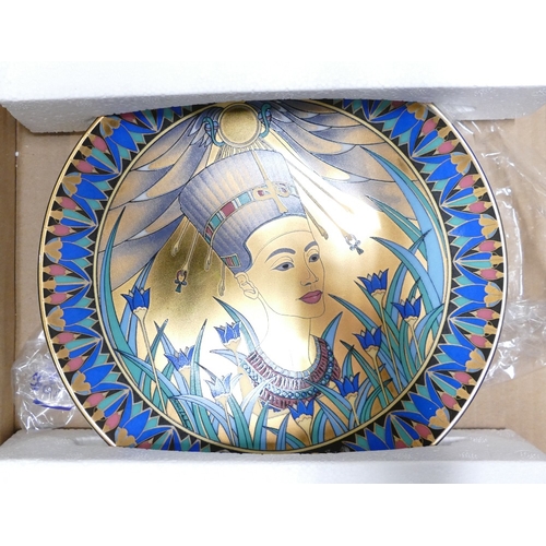 574 - Four Boxed Royal Worcester Legends of the Nile Plates to include Nefertiti, The Golden Mask of Tutan... 