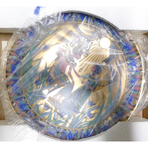 574 - Four Boxed Royal Worcester Legends of the Nile Plates to include Nefertiti, The Golden Mask of Tutan... 