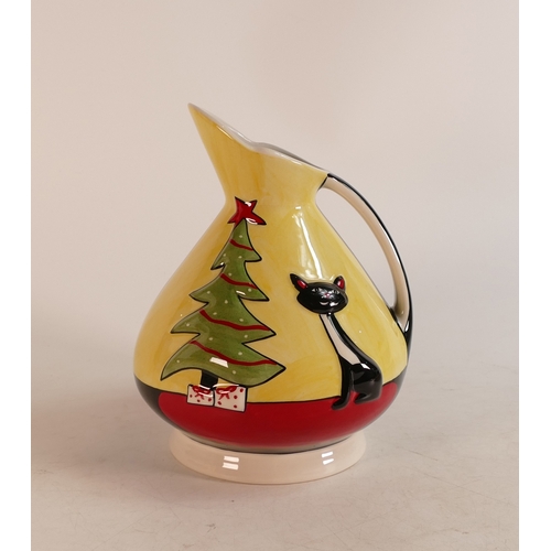 91 - Lorna Bailey Limited Edition 2/40 Festive Feline Bulbous Jug, November 2007, height 18cm