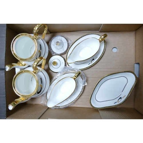 1 - Large Collection of  De Lamerie Fine Bone China heavily gilded Special Commission for the Donbass Ar... 