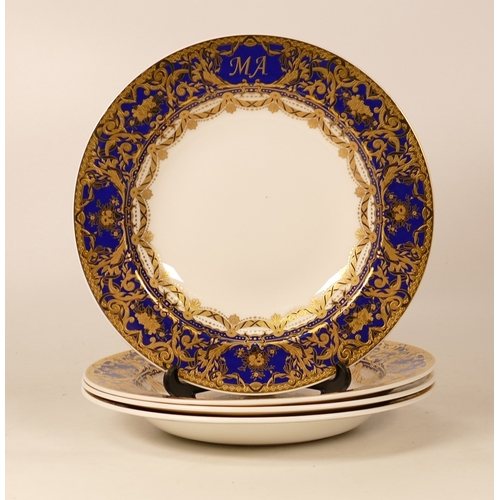 8 - FourDe Lamerie Fine Bone China heavily gilded Special Commission for Abdulrahman Al Huwaish Rimmed B... 