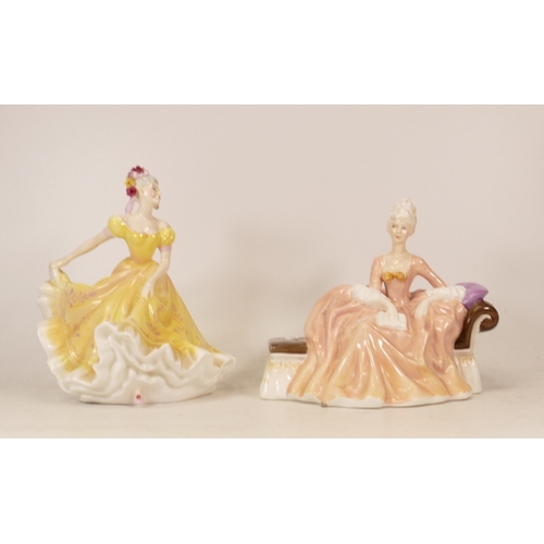 309 - Two Royal Doulton lady Figures to include Reverie HN2306 (seconds) and Ninette HN2379 (seconds) (2)