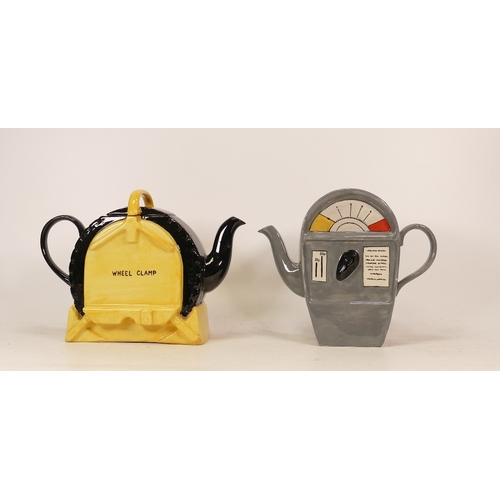 331 - Two Carltonware Novelty Teapots to include Wheel Clamp and Parking Meter (2)