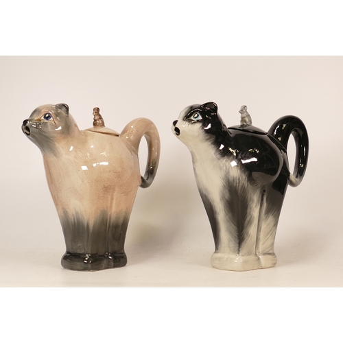 333 - Two Carltonware Novelty Teapots in the Form of Cats. (2)