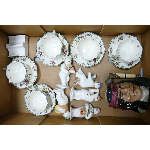 389 - A collection of Royal Doulton Snowman figures, character jug, cups and saucers etc