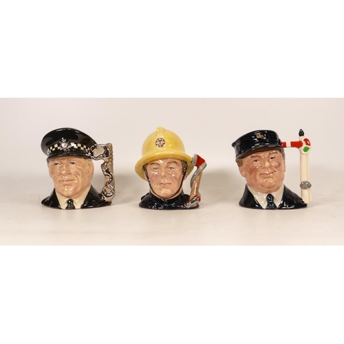 483 - Royal Doulton Limited Edition Character jugs The Engine Driver D6823, The Policeman D6852 & The Fire... 