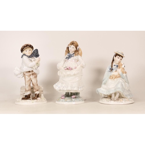 492 - Coalport Limited Edition for Compton Woodhouse Figures The Boy, Best Friends & Childhood Joys(3)