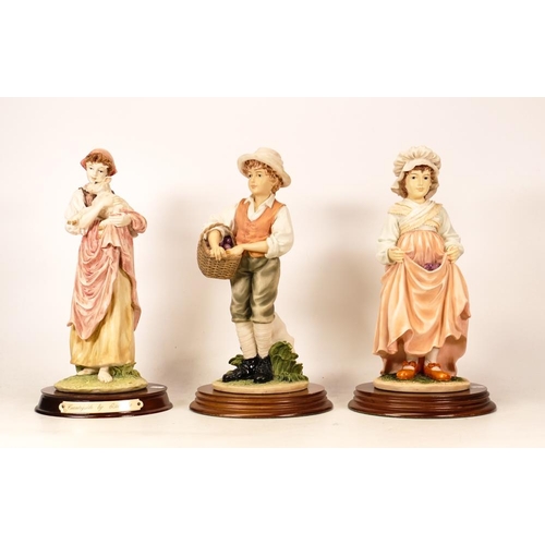 522 - Three Leonardo Resin Child Figures, tallest 16cm(3)