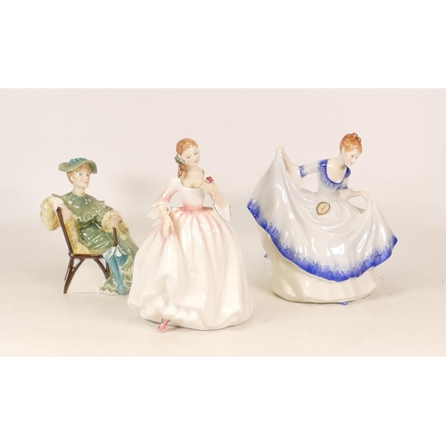 131 - Three Royal Doulton Lady Figures to include Pamela HN3223, Ascot HN2356 and Tender Moment HN3303 (3)