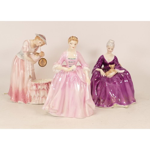 123 - Three Royal Doulton Lady Figures to include Charlotte HN2421, Mother and Baby HN3348 and A Hostess F... 