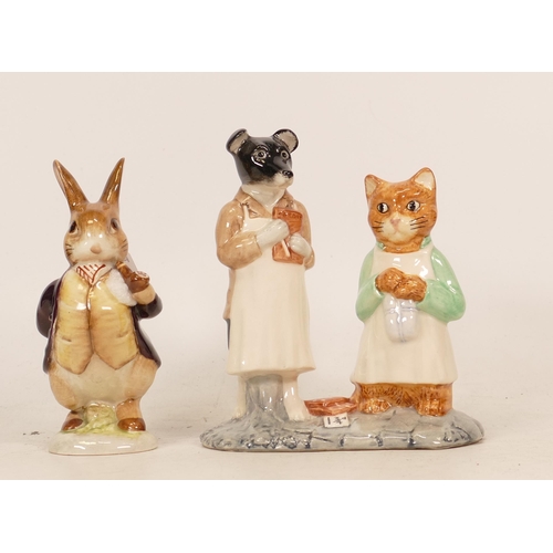 248 - Beswick Beatrix Potter BP2 figure Mr Benjamin Bunny together with Beswick Ware BP9d limited edition ... 