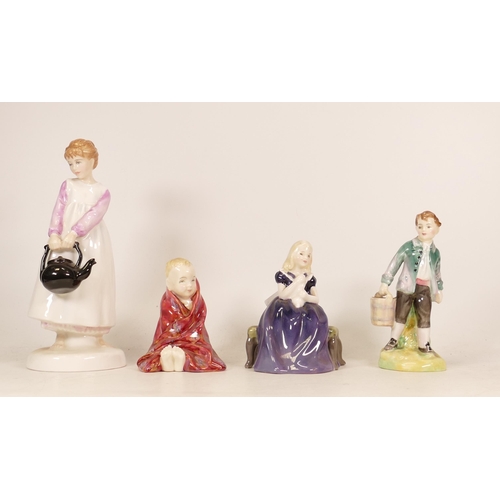 418 - Four Royal Doulton Figures to include Affection HN2236, Jack HN2060, This Little Pig HN1793 and Kath... 