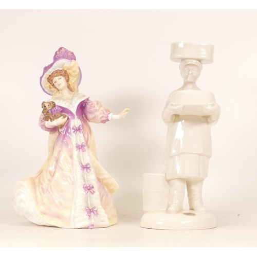 562 - Royal Doulton Lady Figure Lily Lady Doulton 1995 HN3626 together with a Gladstone Pottery Figure of ... 