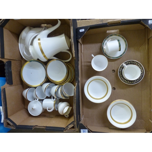 91 - A Mixed Collection of Tea and Dinnerware to include Wedgwood Adelphi Pattern Teapot and Bowls, Bavar... 