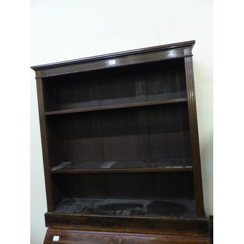 588 - Victorian Mahogany bookcase / cupboard 112cm H x 106cm W