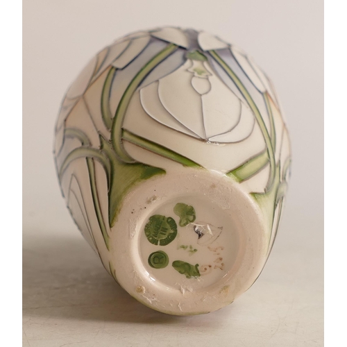 342 - Moorcroft Vase in the Galanthus pattern, by Vicky Lovatt, 15.5cm high, boxed