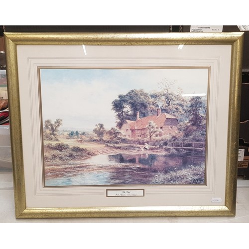 588 - A collection of 4 framed prints including a limited edition print by J Cooper Blakeley, size of larg... 