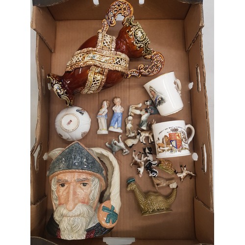 611 - A mixed collection of ceramic items to include Royal Doulton Large Character Jug Don Quixote, Treacl... 