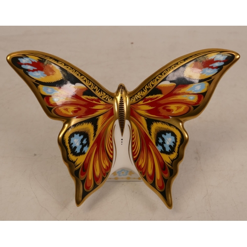 178 - Royal Crown Derby Peacock Butterfly made exclusively for the collectors guild. Gold Stopper.